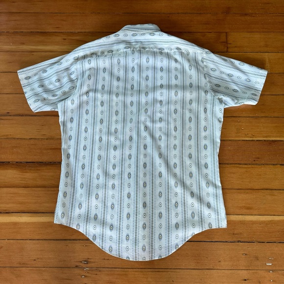 Kmart Men’s Vintage Short Sleeve Button Down Shirt Medium Natural - Picture 5 of 5